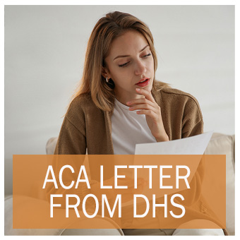 Select to open ACA Letter from DHS
