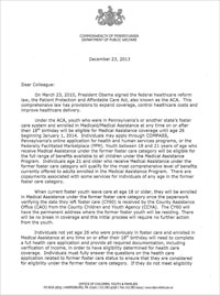 Select to open Letter from DHS