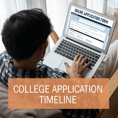 Select to open College application timeline