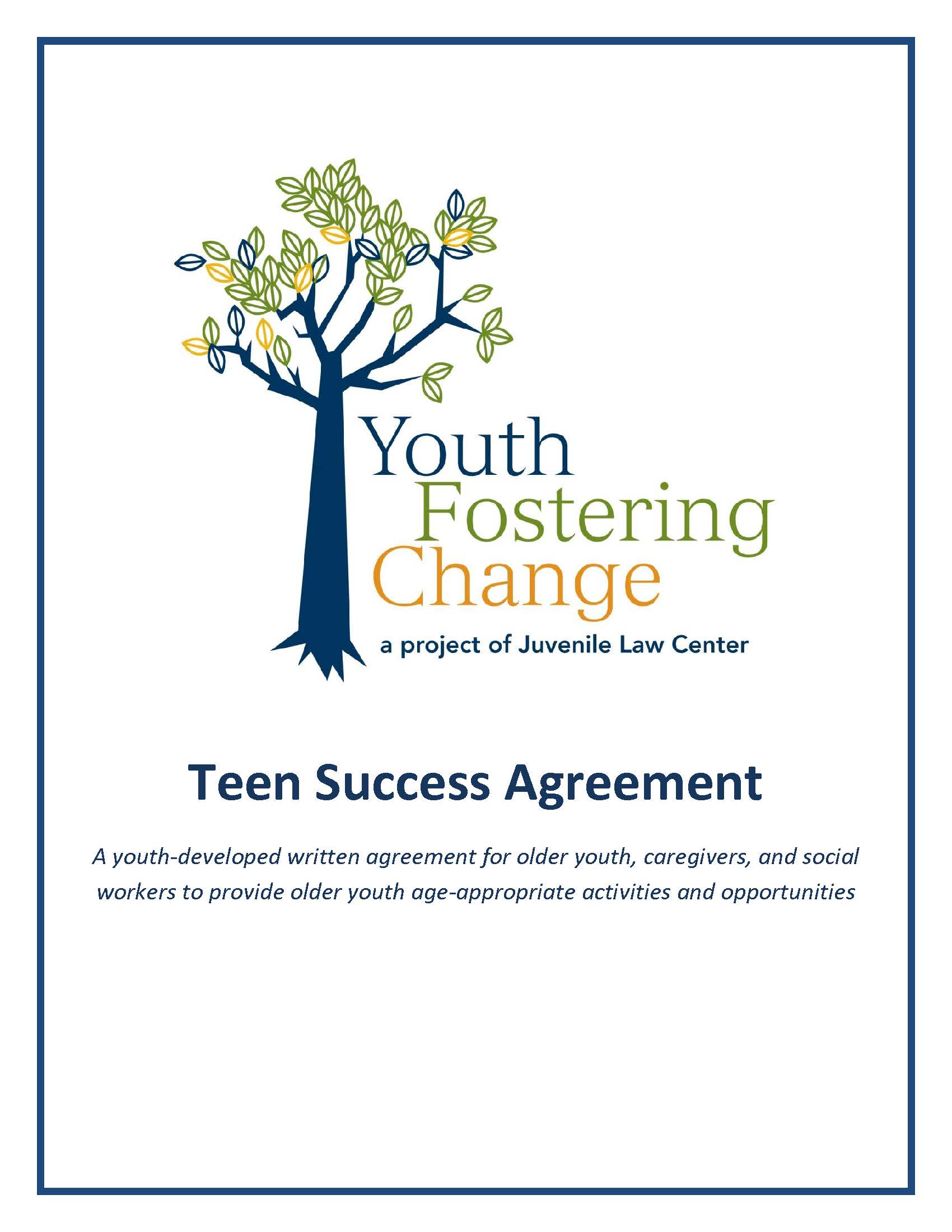 Select to open Teen Success Agreement