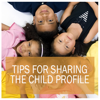 Select to open Tips for Sharing Child Profile