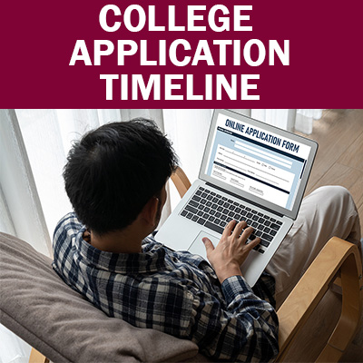 Select to open College application timeline